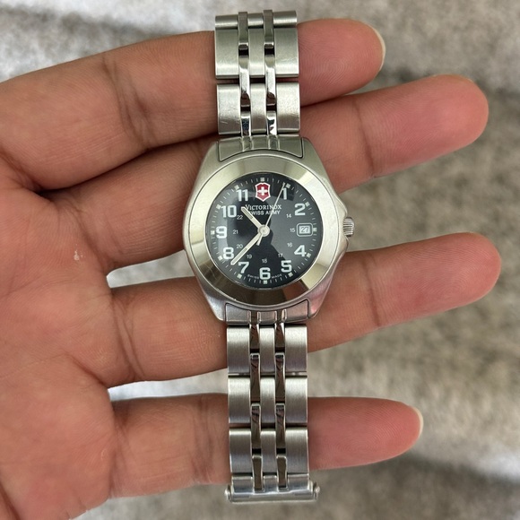 Victorinox Silver and Black Swiss Army women’s watch - Picture 12 of 13